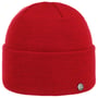 Fine Merino Colour Knit Hat with Cuff by Lierys dark red