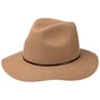 Fine Wool Fedora Hat with Leather Band by Lierys beige