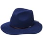 Fine Wool Fedora Hat with Leather Band by Lierys navy