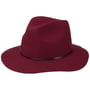Fine Wool Fedora Hat with Leather Band by Lierys bordeaux