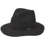 Fine Wool Fedora Hat with Leather Band by Lierys black