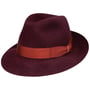 Alessandria Superior Fur Felt Hat by Borsalino bordeaux