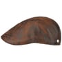 Classic Leather Flat Cap by Lierys brown