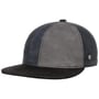 6 Panel Tricolour Leather Cap by Lierys grey