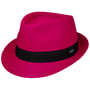 Jaston Trilby Panama Hat by Lipodo fuchsia