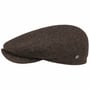 Crimson Wool Herringbone Flat Cap by Lierys brown
