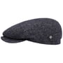 Crimson Wool Herringbone Flat Cap by Lierys navy