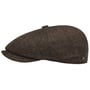 Carlsen Wool Herringbone Flat Cap by Lierys brown