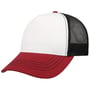 Rapper Canvas Trucker Cap white-red
