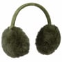 One Colour Faux Fur Ear Warmers by McBURN dark green