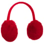 One Colour Faux Fur Ear Warmers by McBURN red