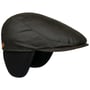 Matteo Plus Waxed Cotton Flat Cap by Mayser black