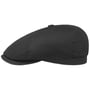 Cotton Twill Flat Cap by Stetson black