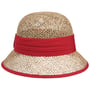 Seagrass Straw Cloche Hat by Seeberger red
