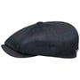 Hatteras Cashmere Check Flat Cap by Stetson blue