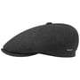 Reid 6 Panel Flat Cap by Stetson anthracite