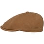 Reid 6 Panel Flat Cap by Stetson light brown