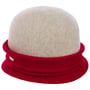 Twotone Woolmark Cloche Hat by Seeberger red