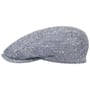 New Herringbone Silk Flat Cap by Stetson blue