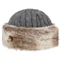 Cable Knit Faux Fur Beanie by Barts anthracite
