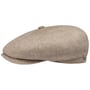 Hatteras Classic Linen Flat Cap by Stetson beige