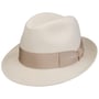 Nilo Premium Trilby Fur Felt Hat by Borsalino cream white