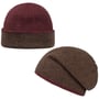 Twotone Reversible Beanie by bedacht bordeaux