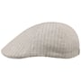 Classic Stripes Linen Flat Cap by Lipodo beige-mottled