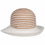 Levia Braided Hat with Upward Brim by Seeberger white