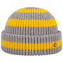 Twotone Stripes Beanie Hat by Hammaburg yellow