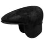 Kent Pigskin Flat Cap with Ear Flaps by Stetson black