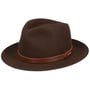 Vanderson Fedora Fur Felt Hat by Stetson dark brown