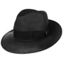 Big Brim Fedora Straw Hat by Borsalino black-black