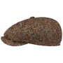 Hatteras Colour Dots Flat Cap by Stetson brown