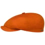Hatteras Uni Linen Flat Cap by Stetson orange