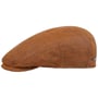 Descott Linen Flat Cap by Stetson rust