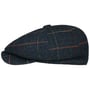 Herringbone Check Newsboy Cap by Lipodo navy