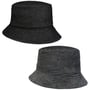 Cord Denim Bucket Reversible Hat by bedacht dark grey