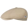6 Panel Sustainable Cotton Flat Cap by Stetson beige