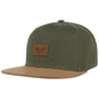 Suede 6 Panel Classic Snapback Cap by Reell olive