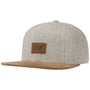 Suede 6 Panel Classic Snapback Cap by Reell light grey