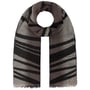 Stripe Fantasy Wool Scarf by Fraas black