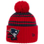 NFL 22 SPRTKNT Patriots Beanie Hat by New Era navy