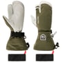Heli Ski 3-Finger Gloves by Hestra olive