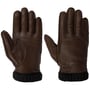 Deerskin Primaloft Rib Gloves by Hestra dark brown