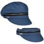 Zip Cotton Newsboy Cap by Seeberger blue