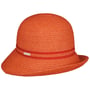 Gavia Cloche Straw Hat by Seeberger red