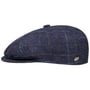 Galvin Windowpane Plaid Flat Cap by Bailey 1922 blue