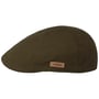 Texas Waxed Cotton WR Flat Cap by Stetson olive
