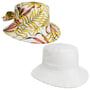 Malu Leaves Reversible Bucket Hat by Mayser white